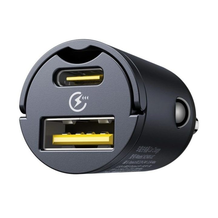 Automobilinis įkroviklis Baseus Tiny Star, 30 W, juodas