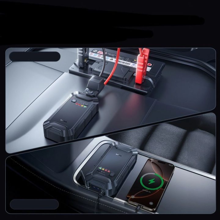 Automobilinis paleidiklis Baseus PrimeTrip VJ1, 12 000 mAh, juodas
