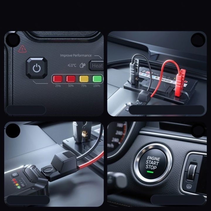 Automobilinis paleidiklis Baseus PrimeTrip VJ1, 12 000 mAh, juodas