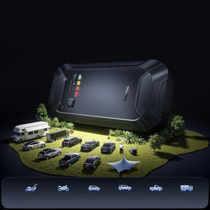 Automobilinis paleidiklis Baseus PrimeTrip VJ1, 12 000 mAh, juodas