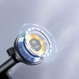Automobilinis telefono laikiklis su įkrovimu Dudao F12MAX+, juodas