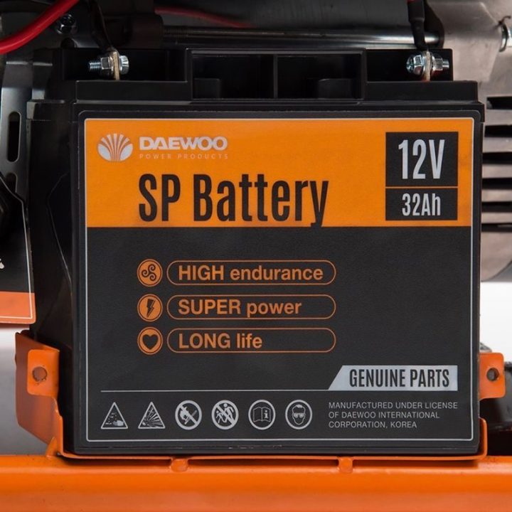 Generatorius Daewoo AVR, 6,5 kW, 230 V, juodas ir oranžinis