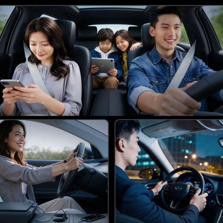 Automobilinis įkroviklis Orico MiniRing, 2 USB-C, 30 W, juodas