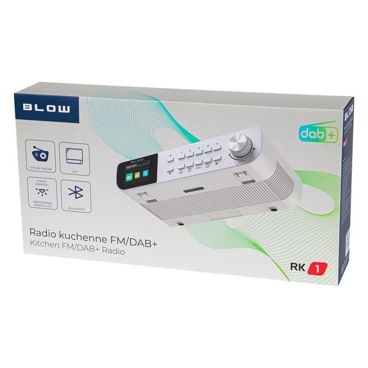 Virtuvinis radijas FM/DAB+ Blow RK1, baltas