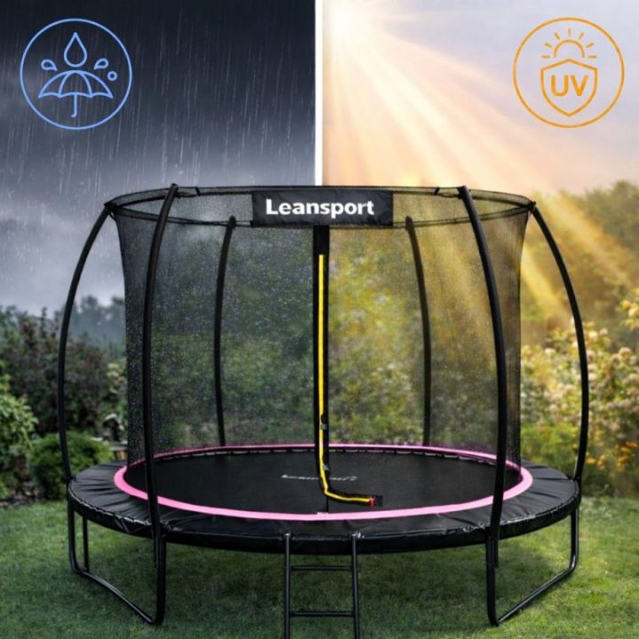Batuto spyruoklių apsauga Sport Max 10 ft, juoda ir rožinė