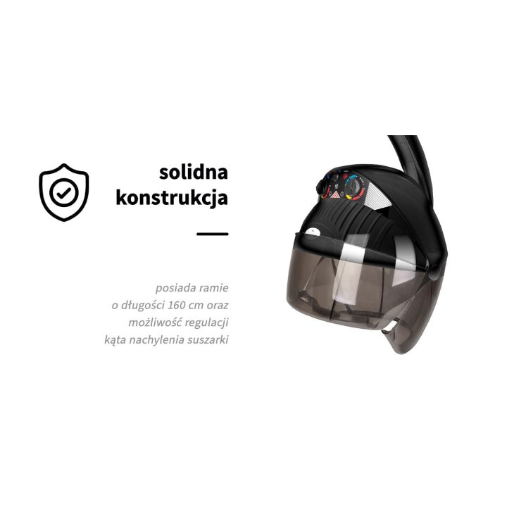 Pakabinamas plaukų džiovintuvas Gabbiano Centurion DVI-303W, juodas