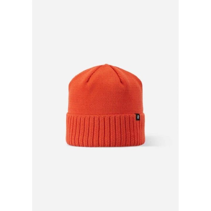 Vaikiška merino vilnos žieminė kepurė Reima, oranžinė