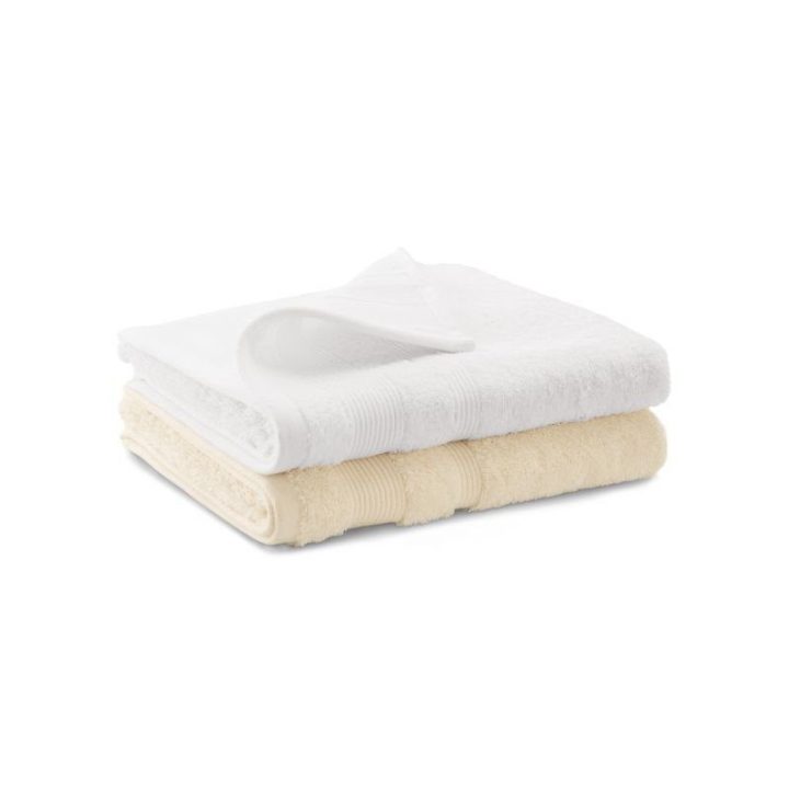 Uniseks medvilninis rankšluostis Malfini Mid Towel, migdolų spalvos