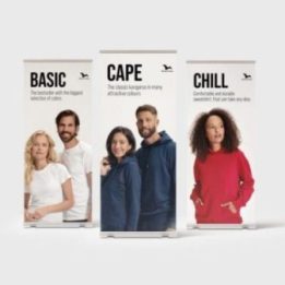 Susukamas reklaminis stendas Malfini, 80 × 200 cm