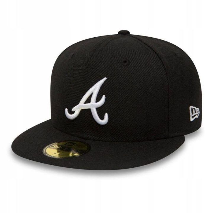 Beisbolo kepurė New Era 59FIFTY su Atlanta Braves logotipu, juoda