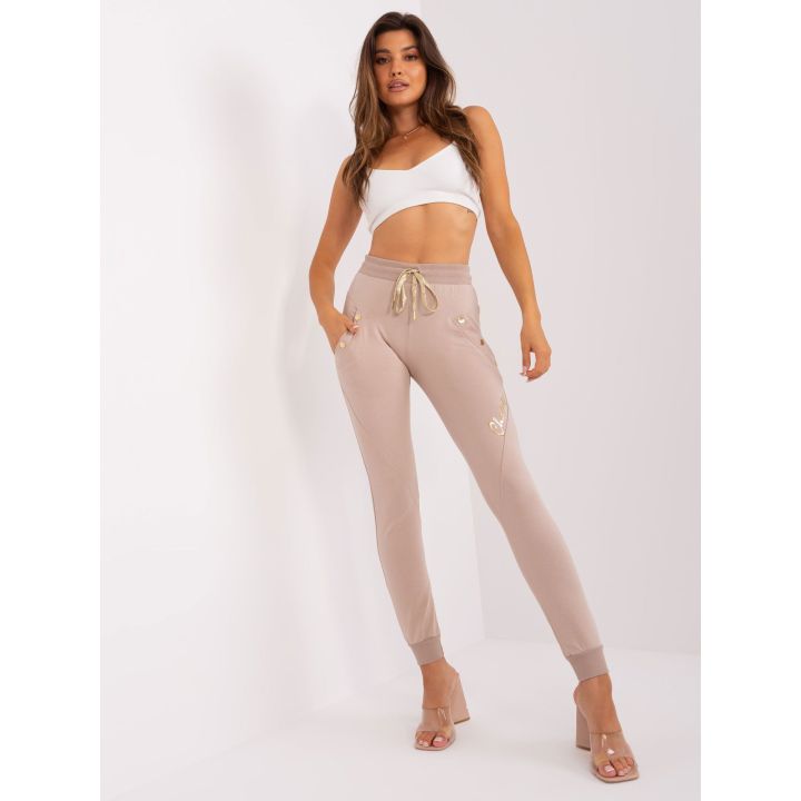 Sportinės kelnės, smėlio spalvos