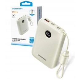 Išorinė baterija Vention 10 000 mAh, 22,5 W, smėlio spalvos