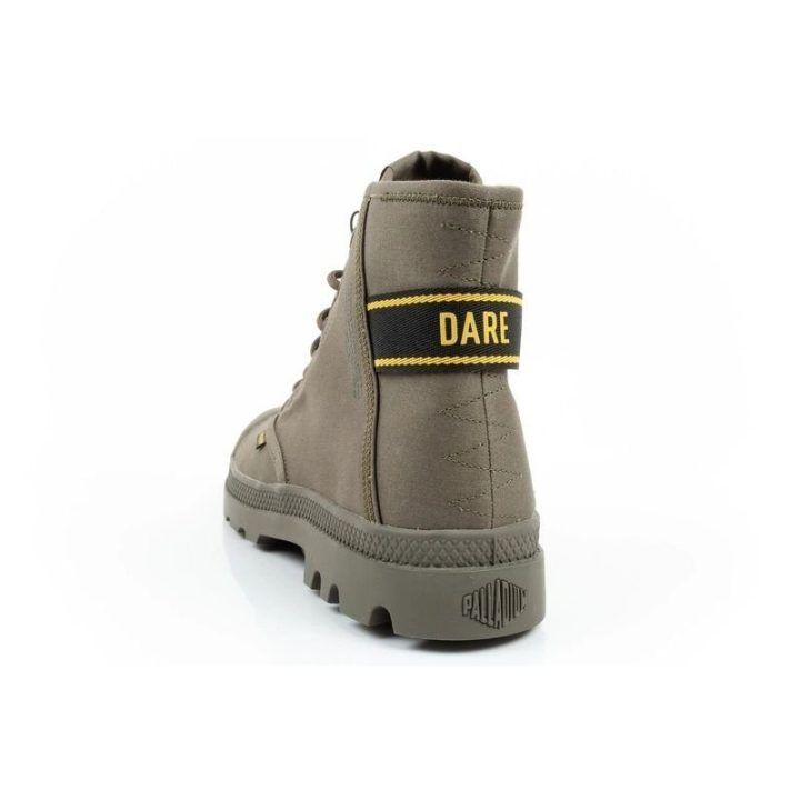 Vyriški kedai aukštu auliuku Palladium Pampa Hi Dare II, alyvuogių