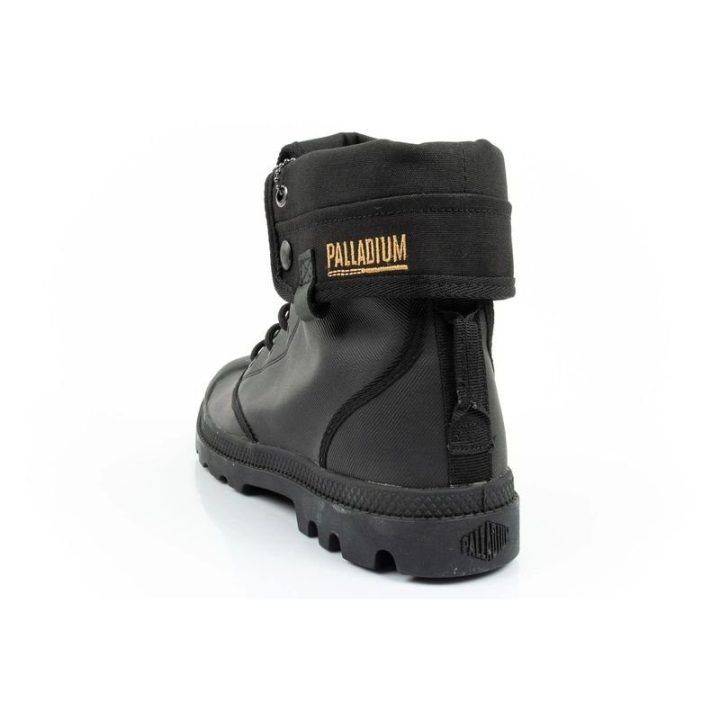 Moteriški sportbačiai aukštu auliuku Palladium Baggy Coated, juodi