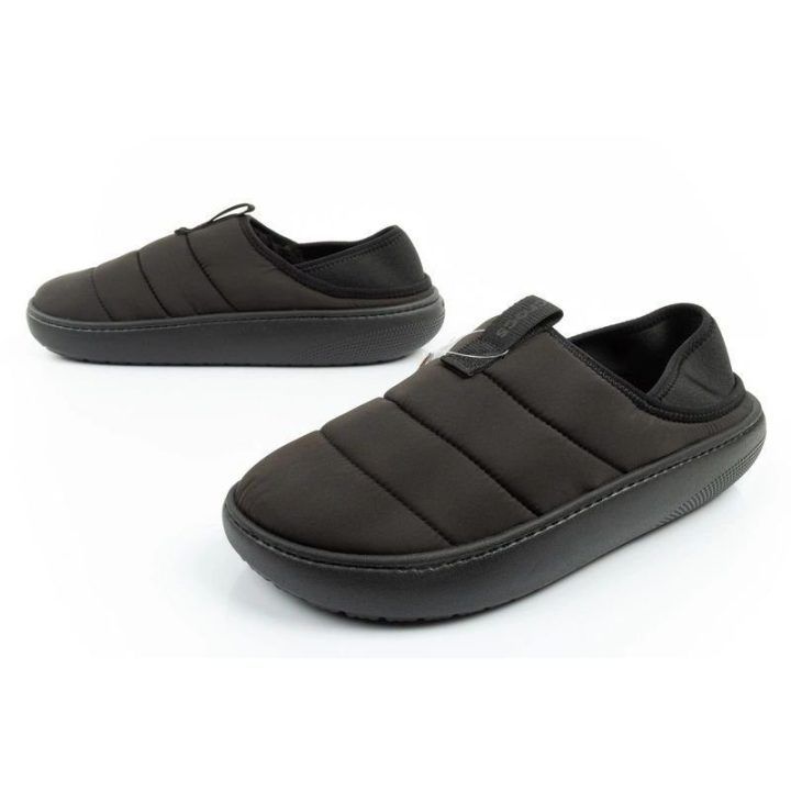 Vyriškos pašiltintos šlepetės Crocs Classic Puff Moc, juodos