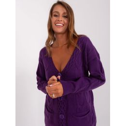 Megztinis tamsiai violetinis