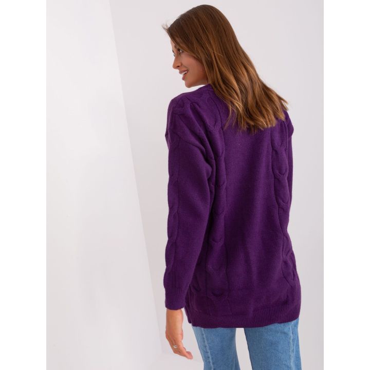 Megztinis tamsiai violetinis