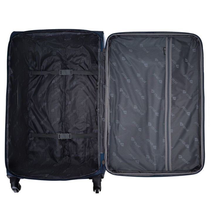 Didelis minkštas bagažas L Solier STL1651 navy-coffee