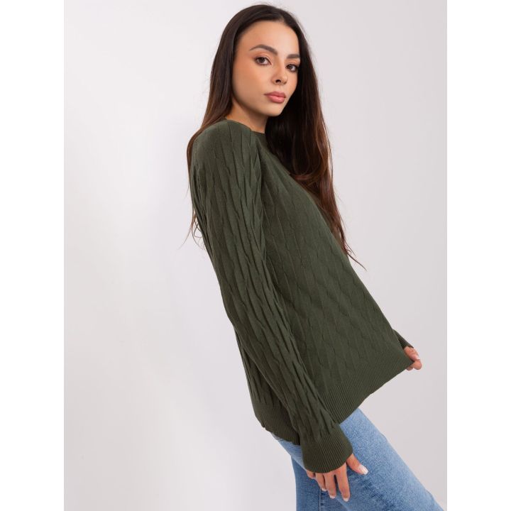 Megztinis khaki spalvos