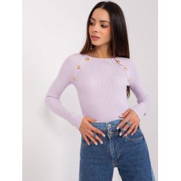 Šviesiai violetinis megztinis