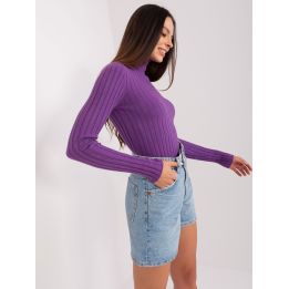 Tamsiai violetinis megztinis