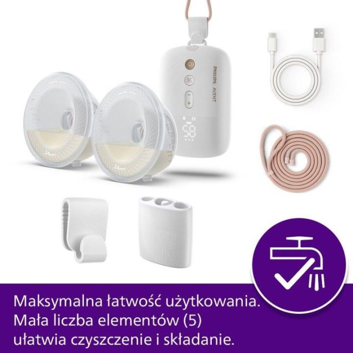 Dvigubas elektrinis laisvų rankų pientraukis Philips Avent