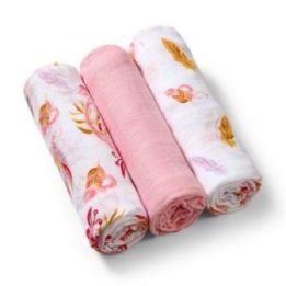 Bambukinių vystyklų rinkinys BabyOno Natural Bamboo, 3 vnt