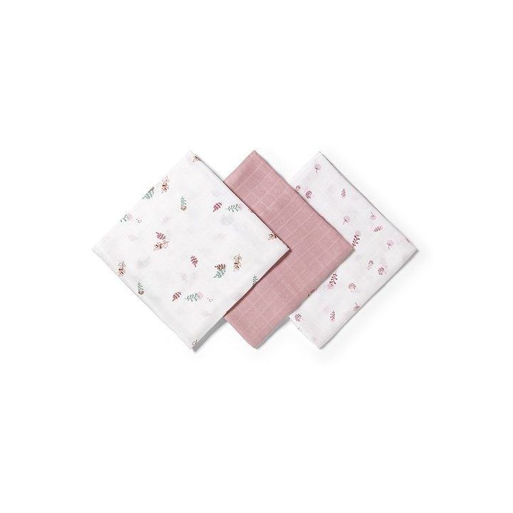 Bambukinių vystyklų rinkinys BabyOno Natural Bamboo, rožinis, 3 vnt