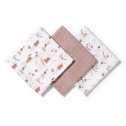 Bambuko vystyklų rinkinys BabyOno, 70 × 70 cm, 3 vnt., rudas