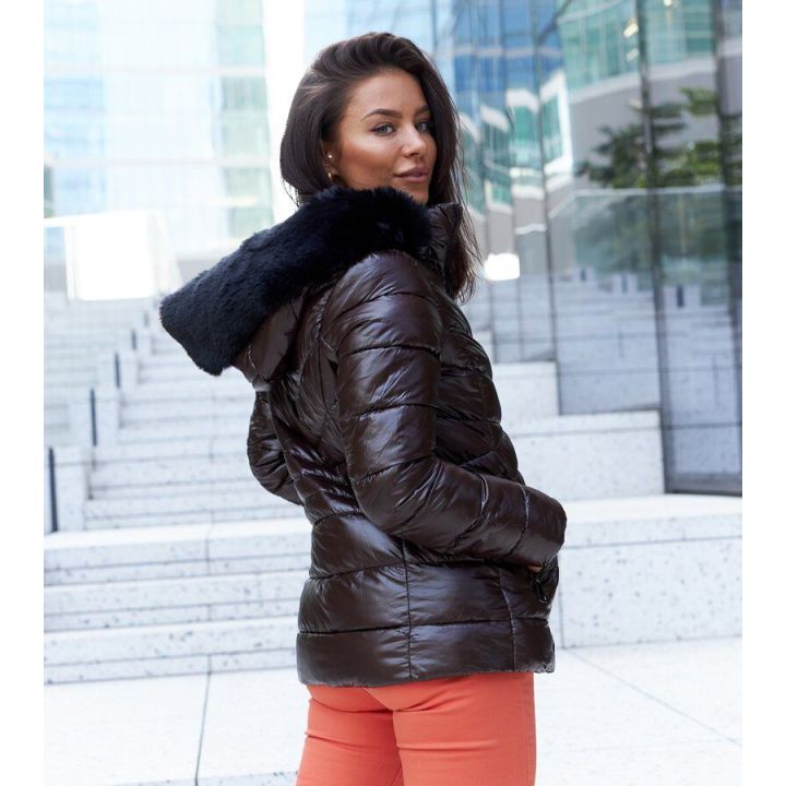Ruda striukė su nuimamu gobtuvu iš Solfatara