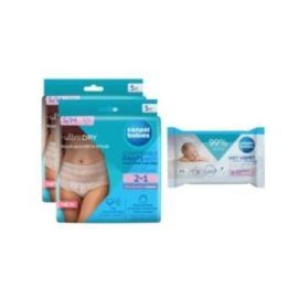Pogimdyminių kelnaičių ir servetėlių rinkinys Canpol babies, 10 + 60 vnt