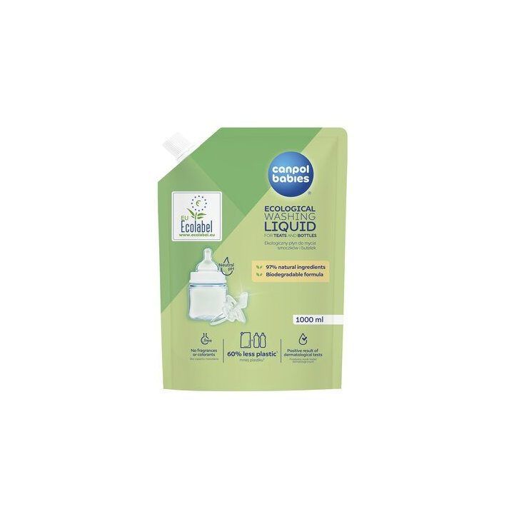 Buteliukų ploviklio papildymo pakuotė Canpol babies, 1000 ml