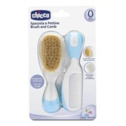 Kūdikių šepetėlio ir šukų rinkinys Chicco, mėlynas