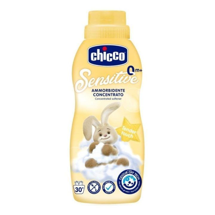 Audinių skalavimo skystis Chicco Tender Touch, 750 ml, geltonas