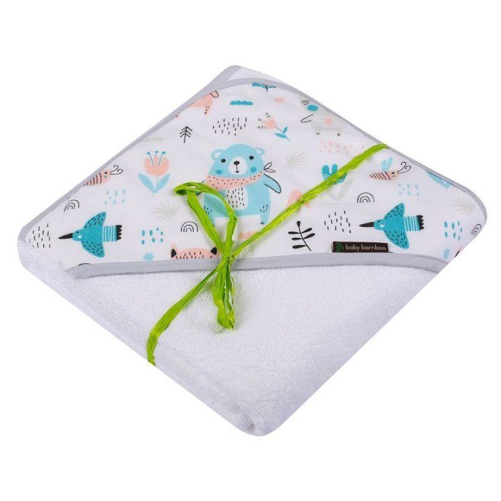 Bambukinis kūdikio maudymosi rankšluostis Duet Baby Baby Bamboo, 100 × 100