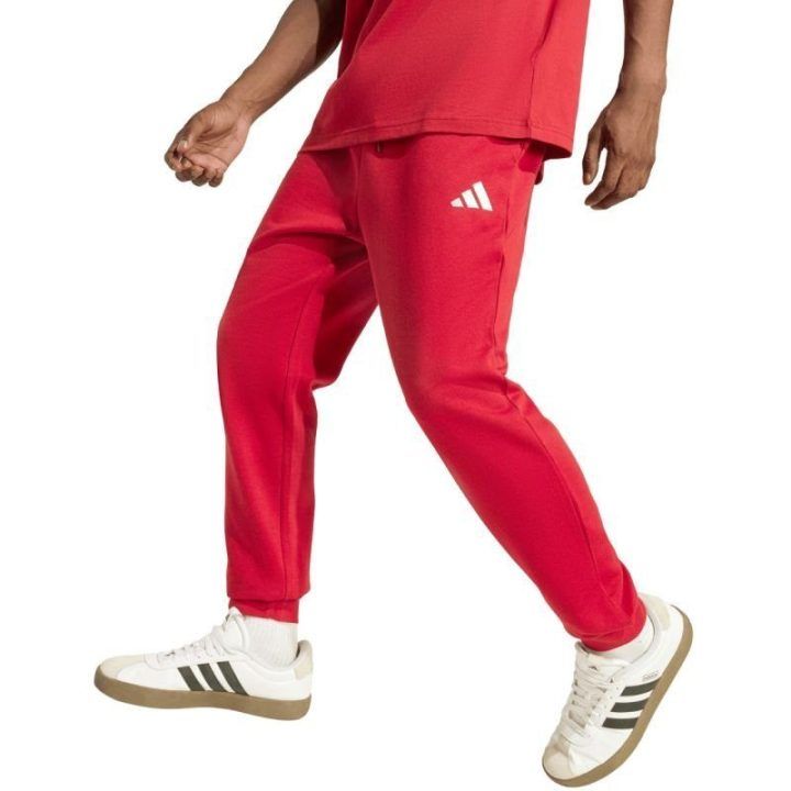 Vyriškos medvilninės kelnės adidas Essentials Feelcozy, raudonos