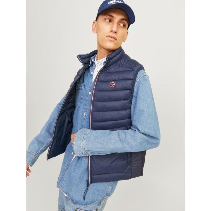 Pašiltinta liemenė Jack & Jones JJEMULTI, tamsiai mėlyna ir raudona