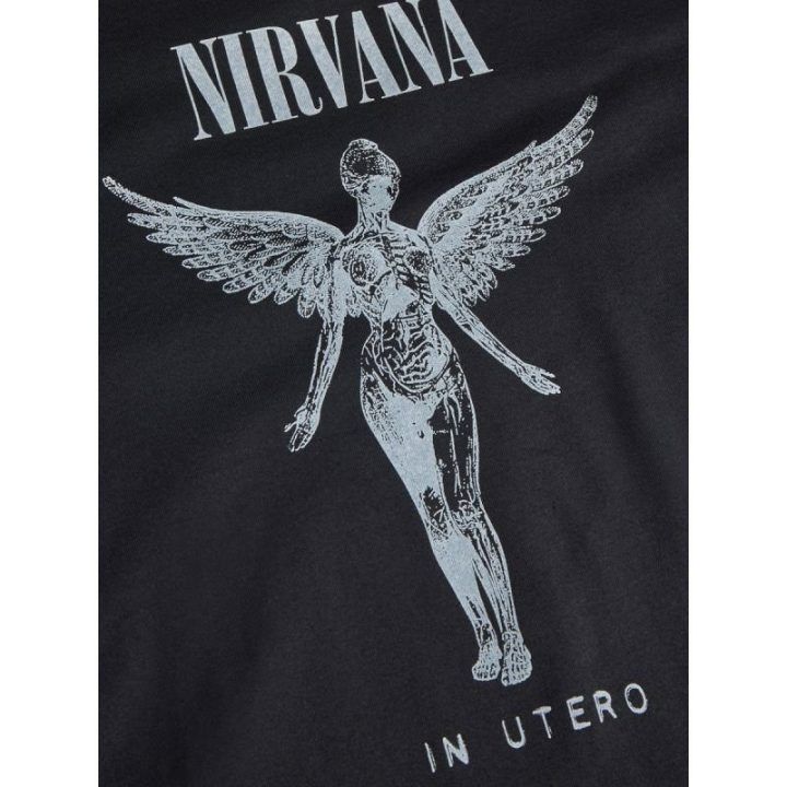 Vyriški marškinėliai su Nirvana motyvu Jack&Jones, juodi