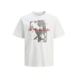 Vyriški marškinėliai su Rolling Stones motyvu Jack&Jones, balti