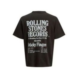 Vyriški marškinėliai su Rolling Stones motyvu Jack&Jones, juodi