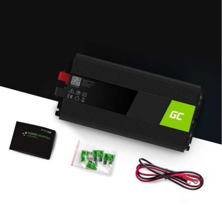 12 V į 230 V įtampos keitiklis Green Cell INV12, 3000 W / 6000 W