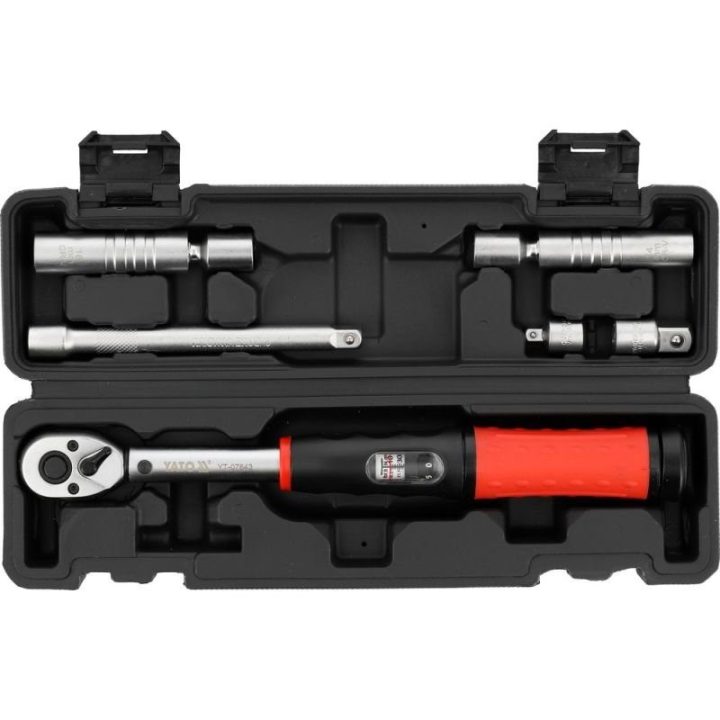 Žvakių keitimo dinamometrinis rinkinys Yato YT-07843, juodas ir raudonas