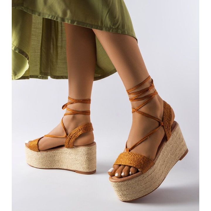 Rudos platforminės espadrilės Silvetta