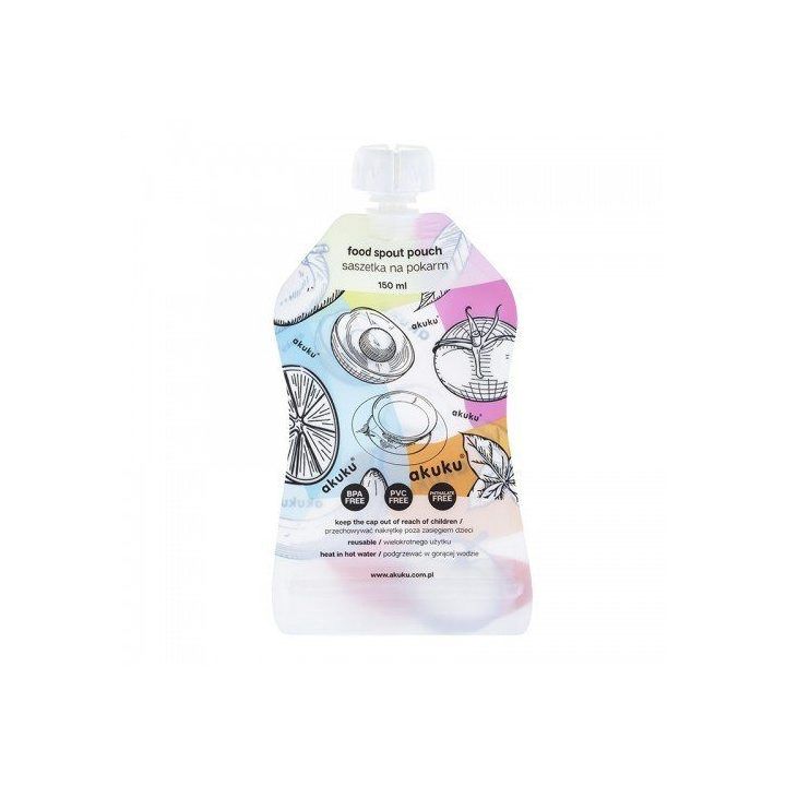 Daugkartinių maisto maišelių rinkinys Akuku, 5 vnt., 150 ml