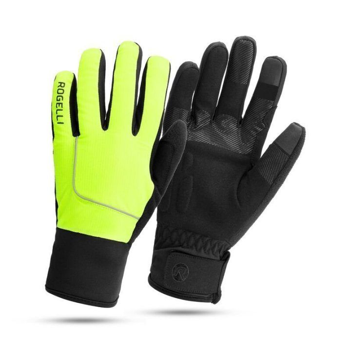 Žieminės pirštinės Rogelli Essential, fluorescencinės