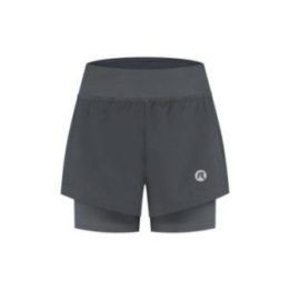 Moteriški bėgimo šortai 2 viename Rogelli Essential 2XL, pilki