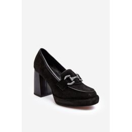 Odiniai bateliai ant masyvaus kulno Laura Messi 2706 Black