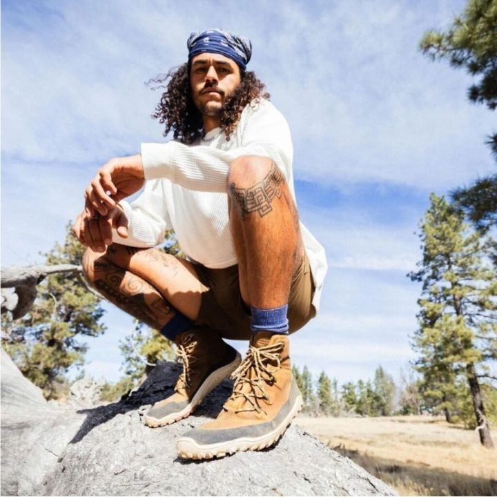 Žygio batai Vivobarefoot Tracker Leather AT, rusvi