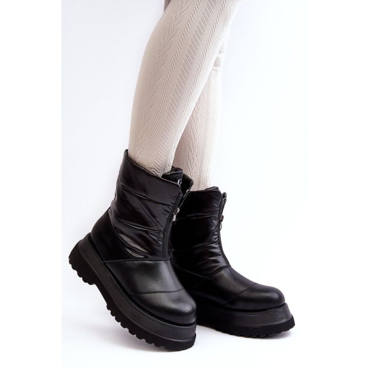 sniego batai su grubiu padu ir užtrauktuku GOE MM2N4078 Black