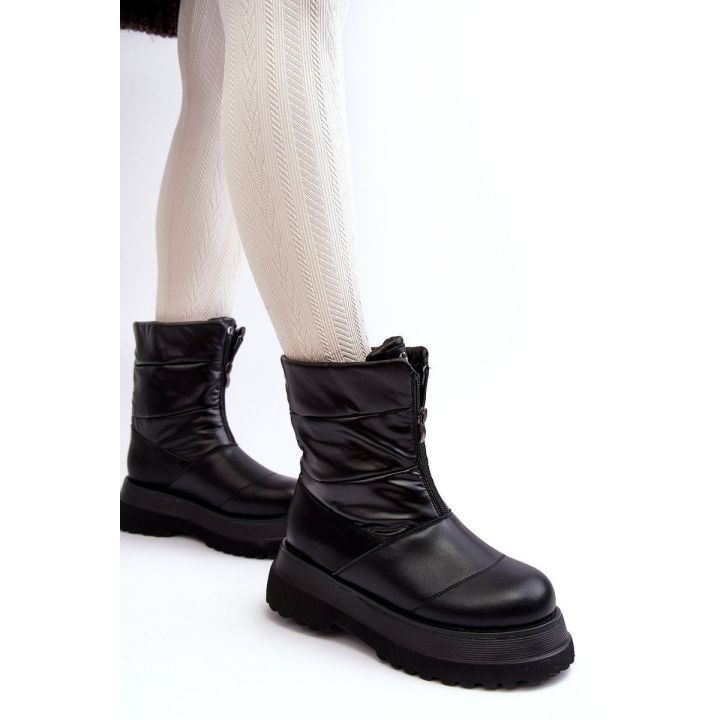 sniego batai su grubiu padu ir užtrauktuku GOE MM2N4078 Black